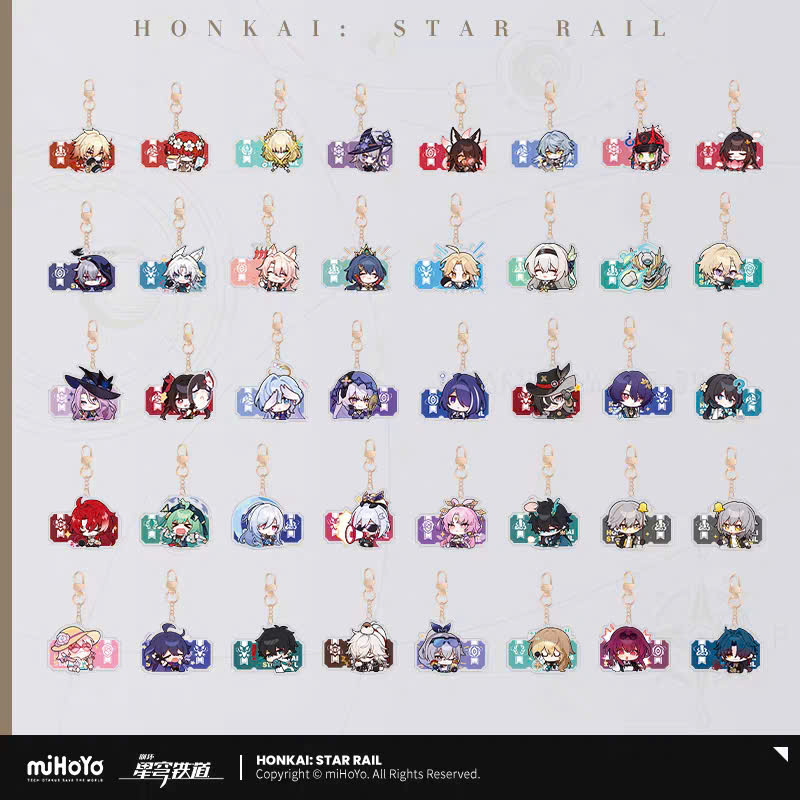 [Pre-order] Honkai: Star Rail - The Fall at Dawn's Rise - Series Triển Lãm Pom Pom - Acrylic Keychain HSR