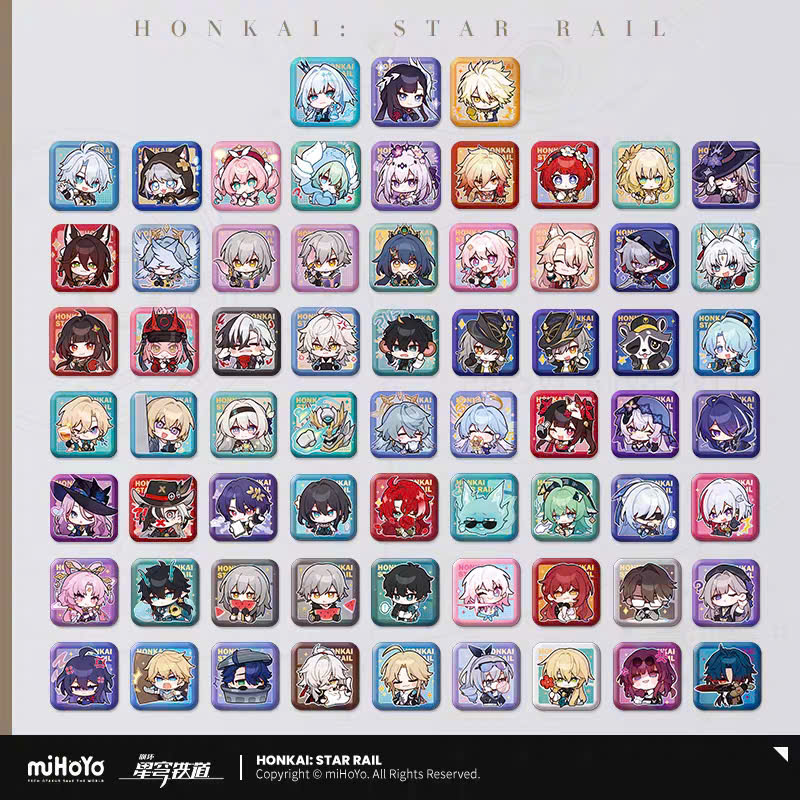 [Pre-order] Honkai: Star Rail - Update List - Series Triển Lãm Pom Pom - Badge Vuông HSR