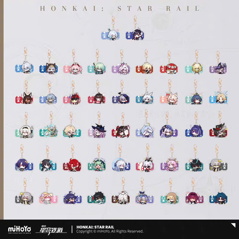 [Pre-order] Honkai: Star Rail - Update List - Series Triển Lãm Pom Pom - Acrylic Keychain HSR