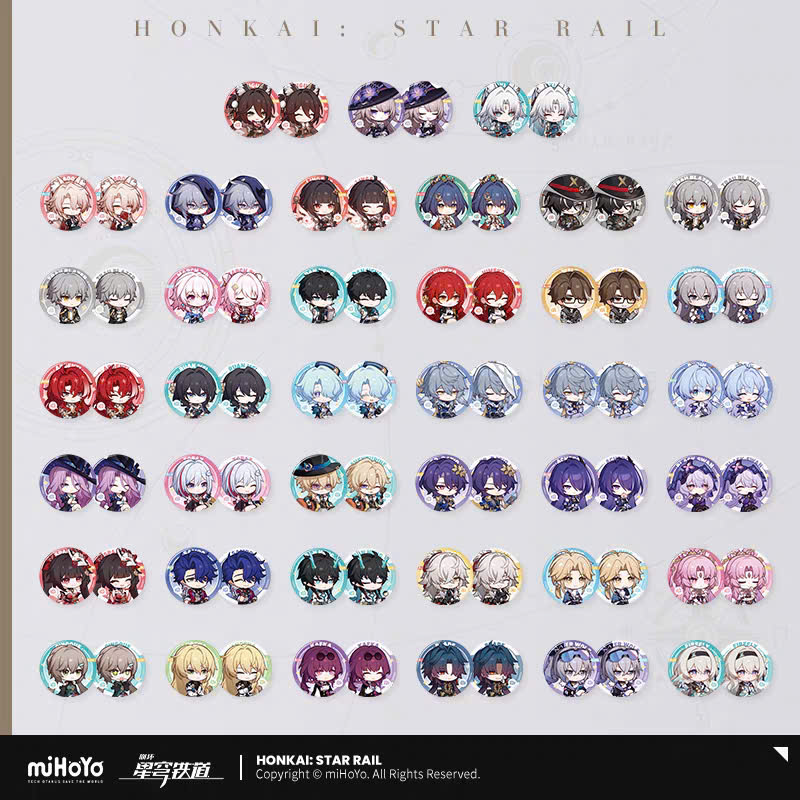 [Pre-order] Honkai: Star Rail – The Fall at Dawn’s Rise – Nameless’ Guest Series – Set Badge Kim Loại HSR